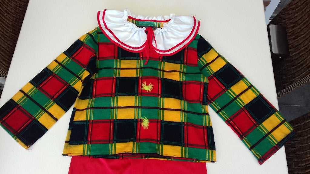 Clownspak kind, maat 140, verkleedkleding, Ophalen of Verzenden, Zo goed als nieuw, 134 t/m 140, Jongen of Meisje