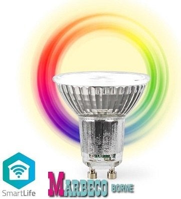 Multicolor LED lamp, GU10, RGB, Warm- en Koel wit, SmartLife, Ophalen, Meerkleurig, SmartLife, GU10