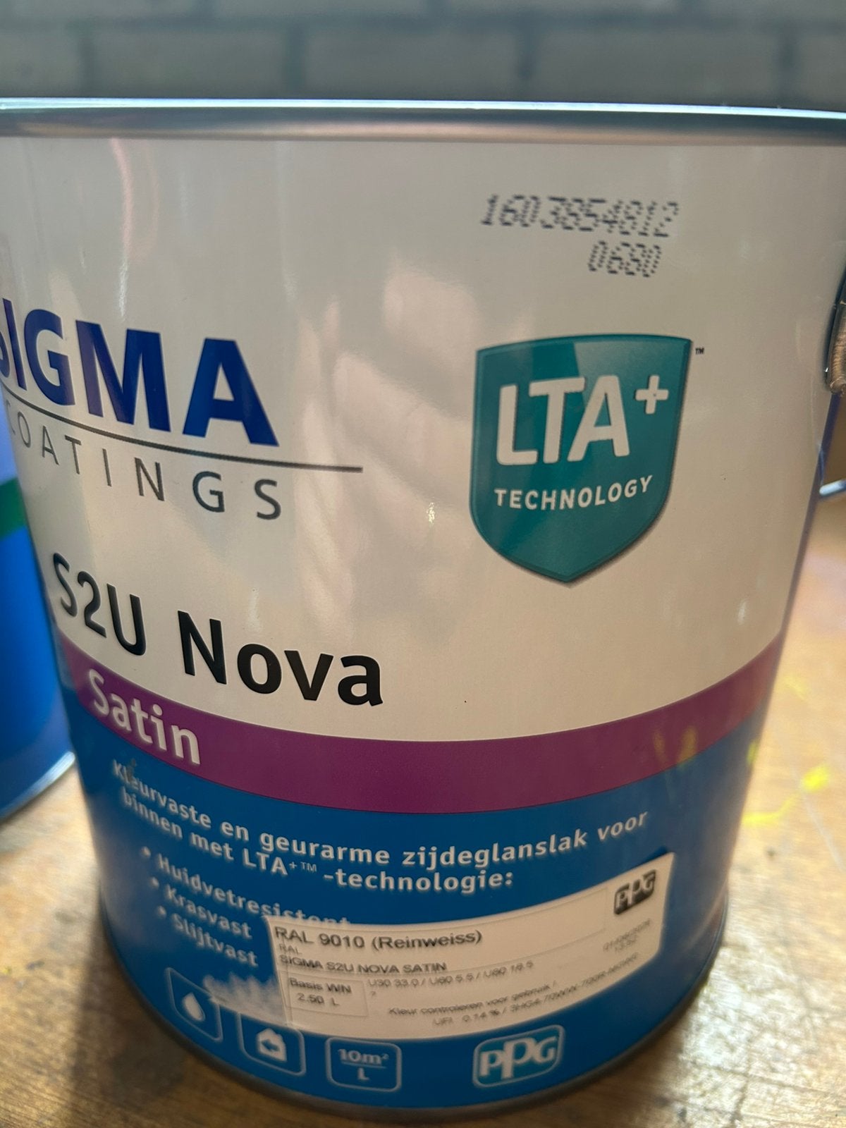 Sigma S2U Nova – Primer + Satin – RAL 9010 (Reinwit) NIEUW, Wit, Nieuw, Ophalen of Verzenden, Lak