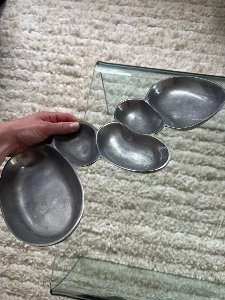 Design dienblad/ serveerbord metaal, Huis en Inrichting, Woonaccessoires | Dienbladen, Ophalen of Verzenden, Zo goed als nieuw
