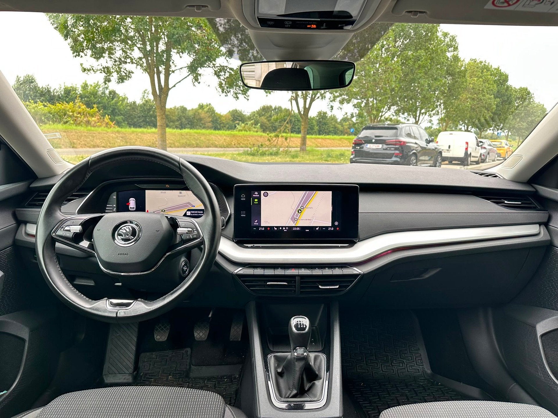 Skoda Octavia Combi 1.0 TSI Sport Business Navi|Camera|LED|C, Auto's, Skoda, Voorwielaandrijving, Stof, Zwart, Blauw