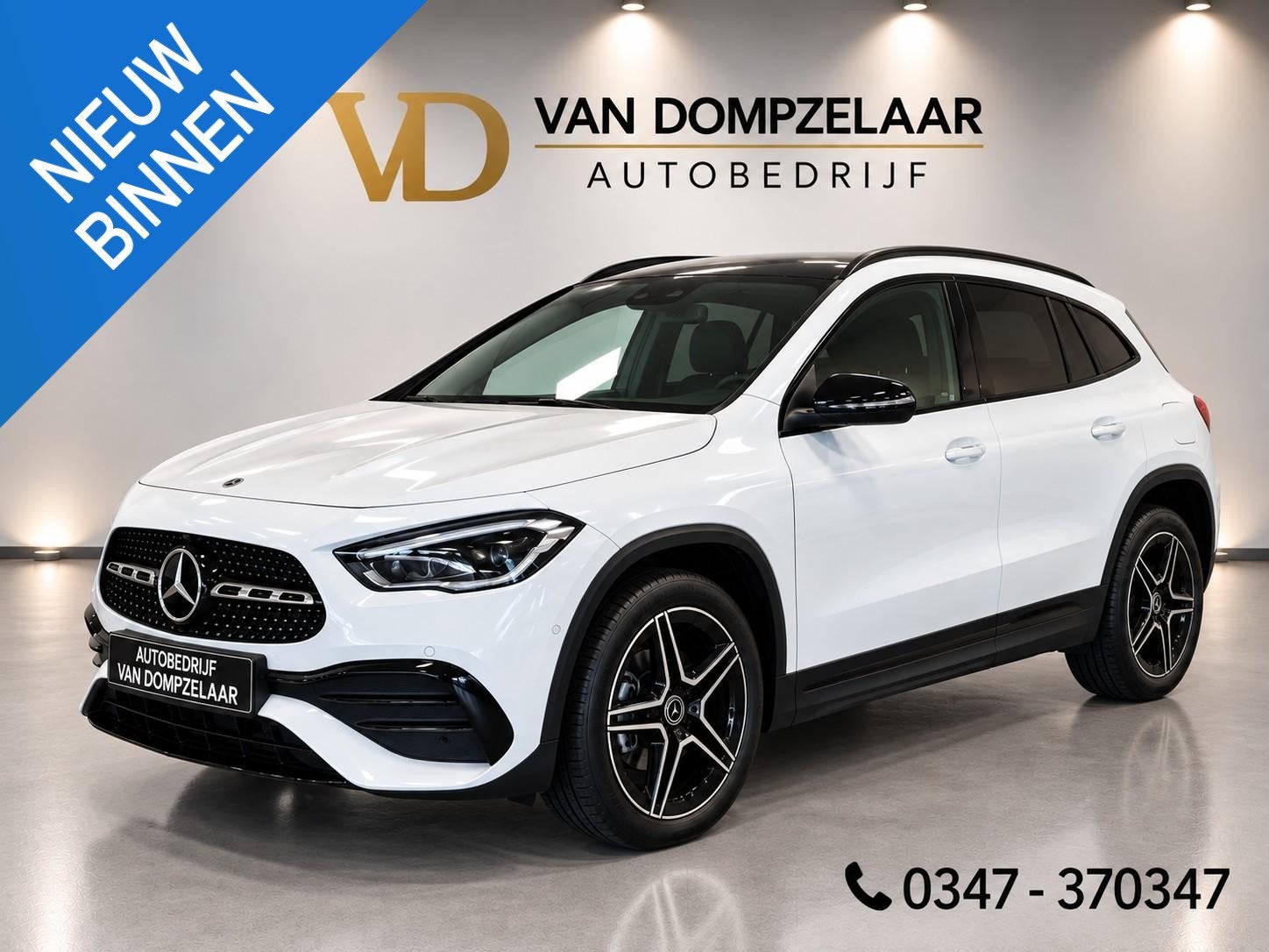 Mercedes-Benz GLA-klasse 250 e AMG Line PLUG-IN HYBRID / PAN, Auto's, 16 kWh, Leder en Stof, Wit, Bedrijf