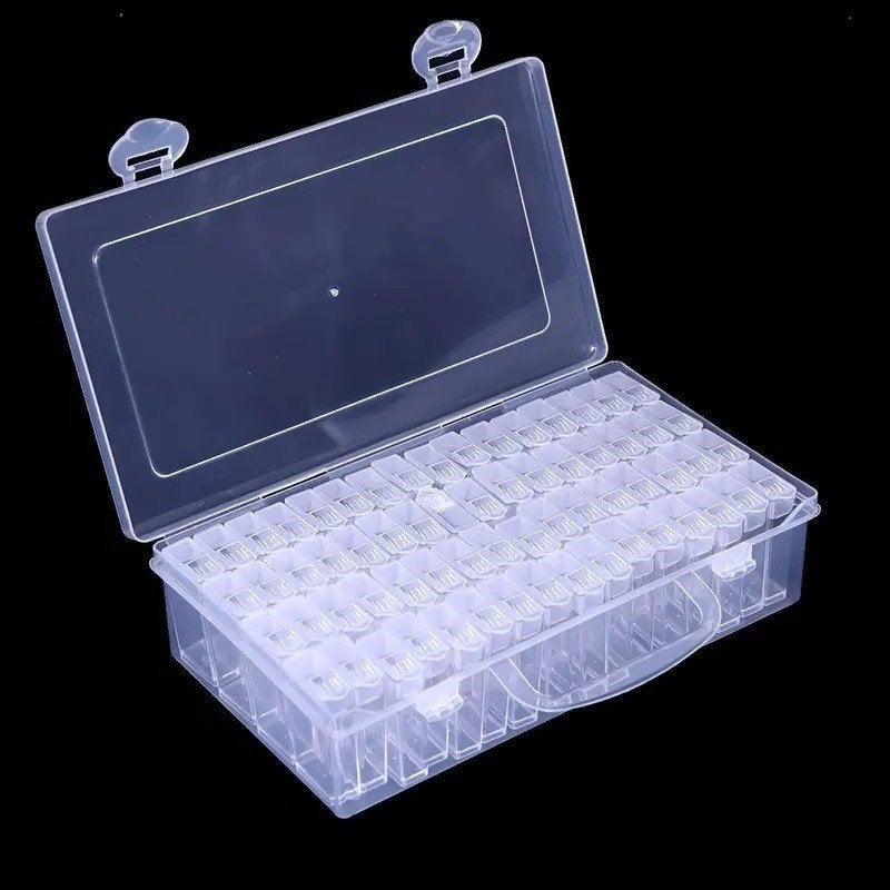 Diamond Painting Opbergbox 64 containers, Overige thema's, Gereedschap of Toebehoren, Nieuw, Ophalen of Verzenden