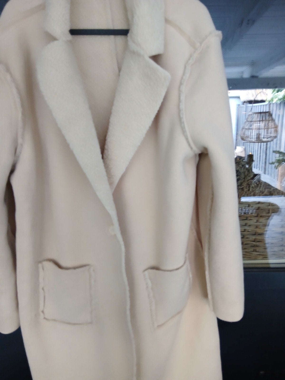 Mooie omkeerbare jas - 1 maat, Ophalen of Verzenden, Gedragen, Maat 38/40 (M), Beige