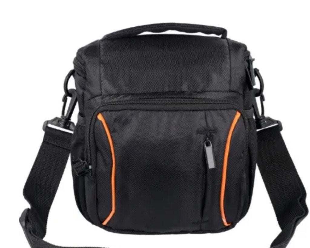 Cameratas - Zwart met Oranje Details, Audio, Tv en Foto, Overige merken, Ophalen of Verzenden, Zo goed als nieuw, Gevoerd