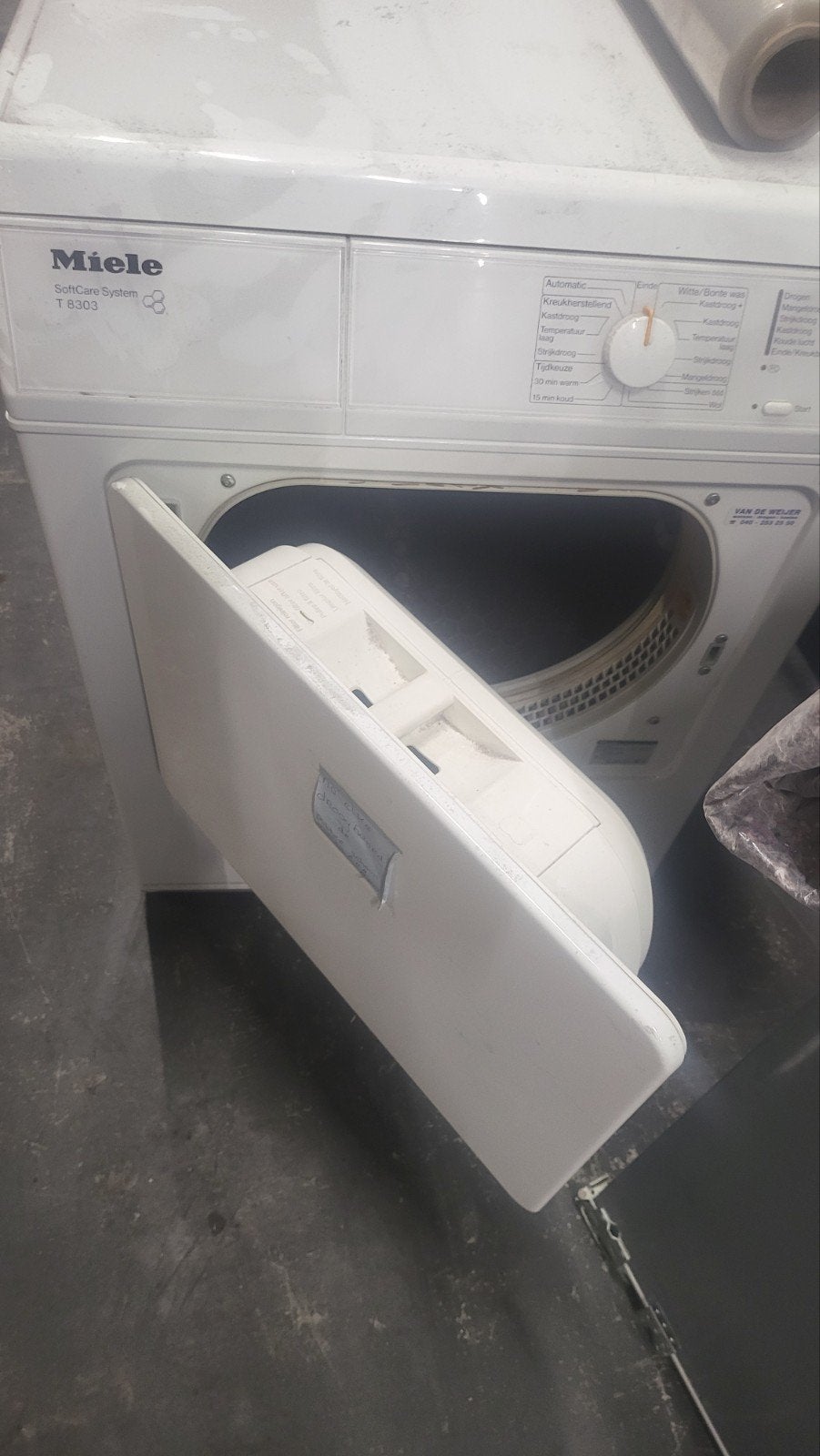 Miele T 8303 SoftCare System Wasdroge vandaag ophalen  €50, Witgoed en Apparatuur, Wasdrogers, Ophalen, 6 tot 8 kg, Gebruikt, Luchtafvoer
