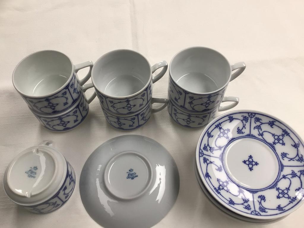 Kopen schotels van Saks blauw, Ophalen
