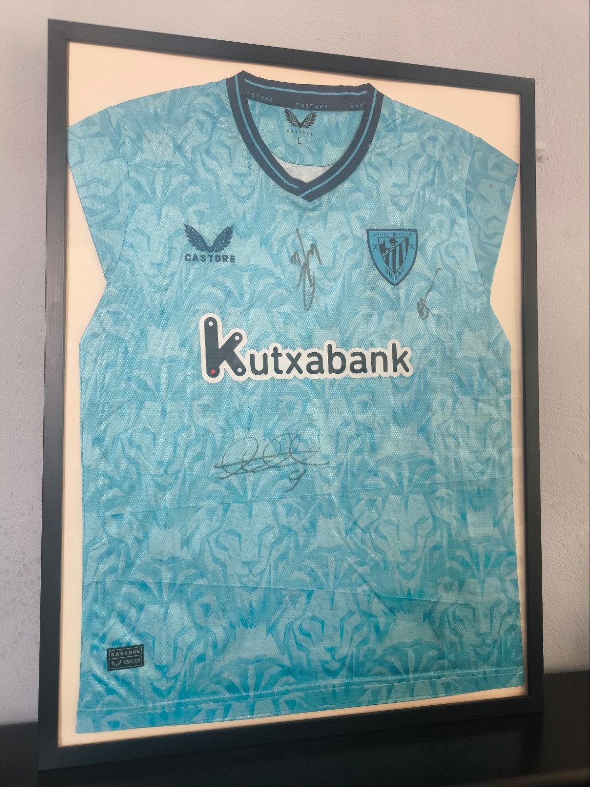 Gesigneerd shirt Nico Williams, Iñaki Williams en Unai Simon, Maat L, Verzenden, Nieuw, Shirt