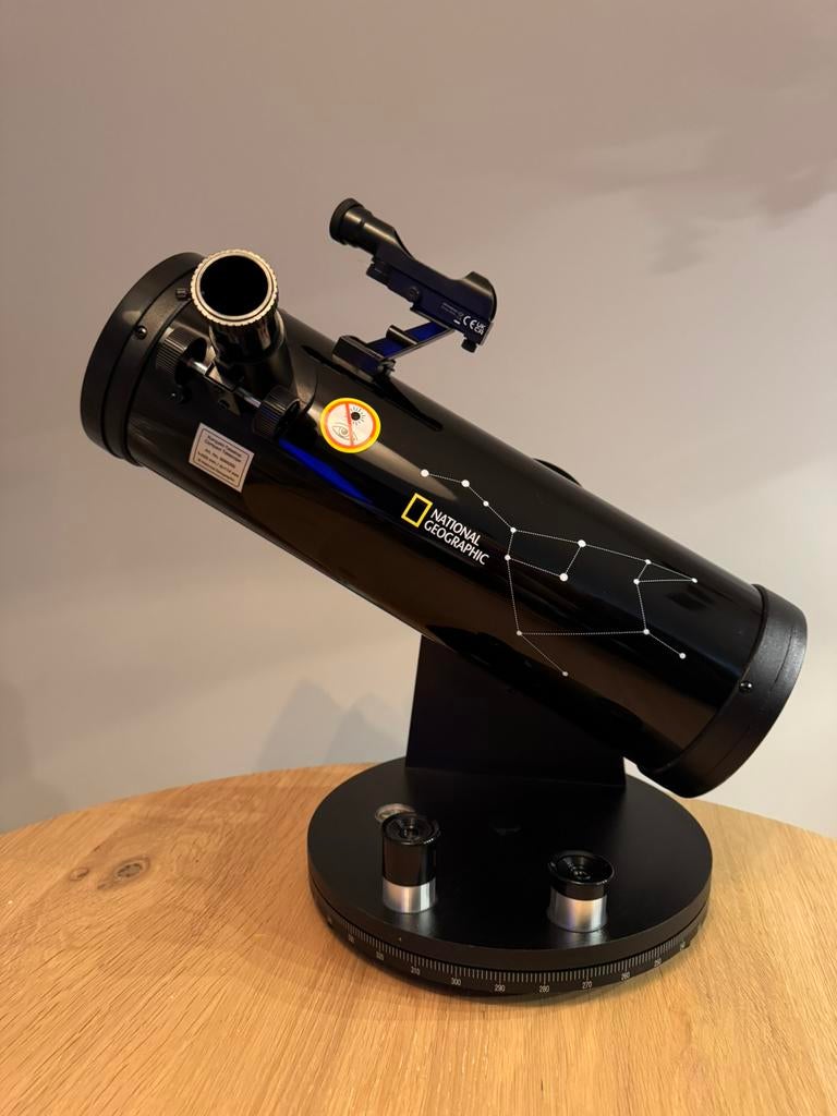 National Geographic 114/500 Dobson telescoop – als nieuw, Audio, Tv en Foto, Optische apparatuur | Telescopen, Ophalen, 80 tot 200 mm