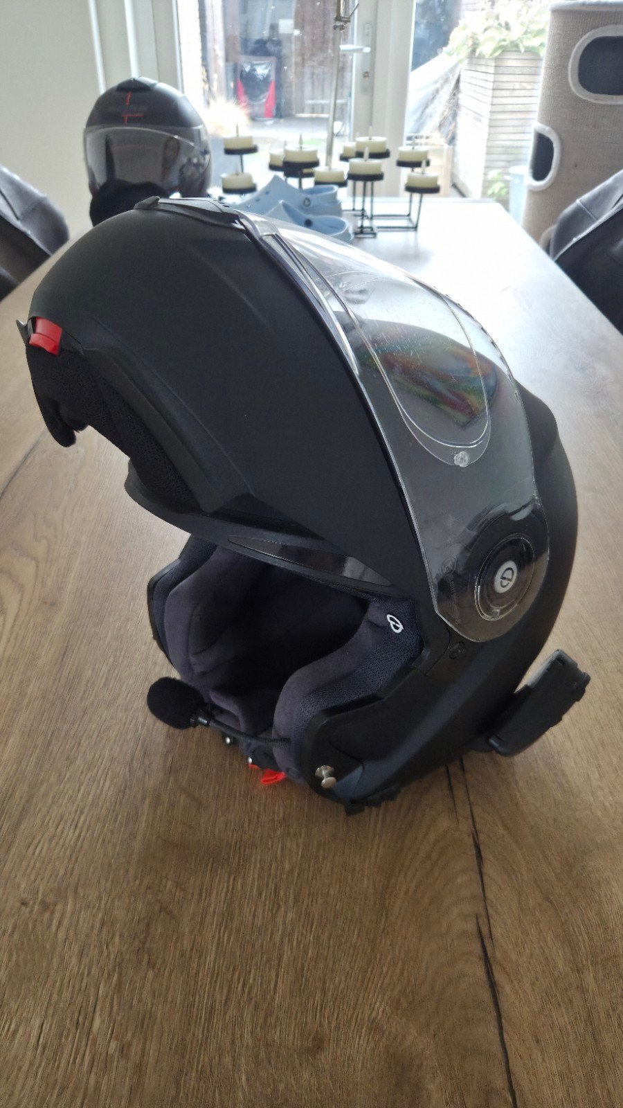 Schuberth C3 Pro systeemhelm met Sena 20S intercom, Motoren, M, Systeemhelm, Heren, Tweedehands