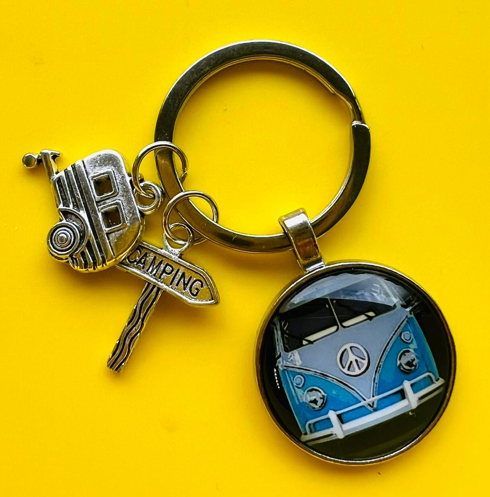 Sleutelhanger met VW hippie busje, Ophalen of Verzenden, Nieuw, Merk