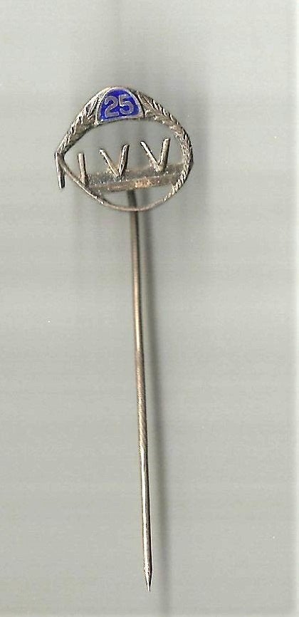 deels emaille jubileumspeld NVV 25 jaar, Verzamelen, Ophalen of Verzenden, Gebruikt, Overige onderwerpen, Speldje of Pin
