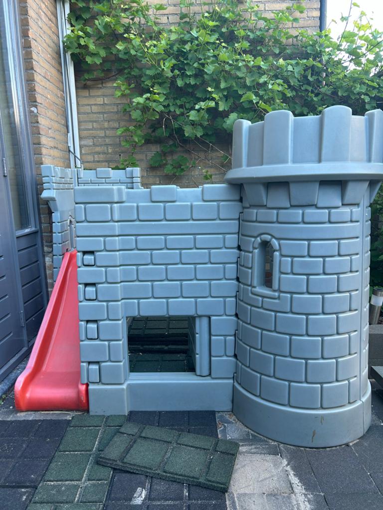 Little Tikes speelkasteel met glijbaan en klimtoren, Ophalen, Gebruikt, Plastic