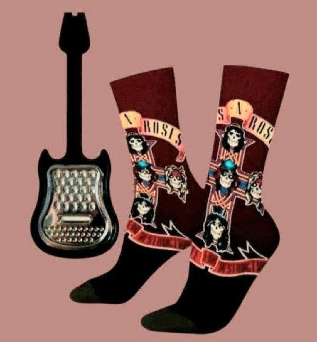 GUNS 'N ROSES SOKKEN + GITAAR (KAAS RASP), Ophalen of Verzenden, Nieuw
