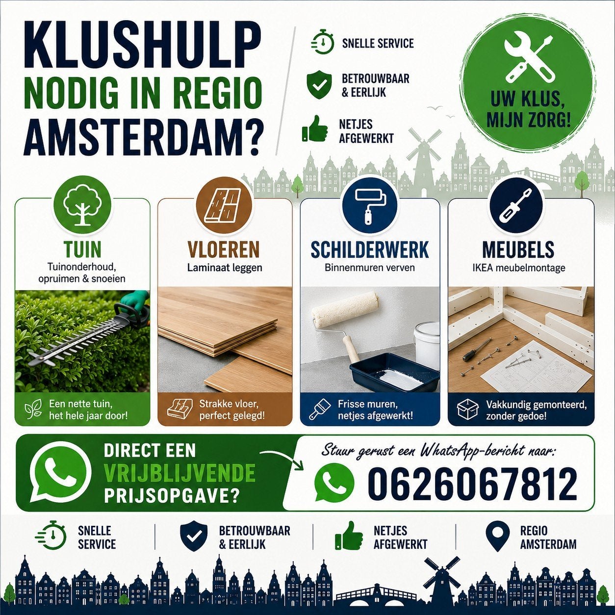 Klusjesman/Hmadyman, Ophalen of Verzenden, Nieuw, 20 m² of meer