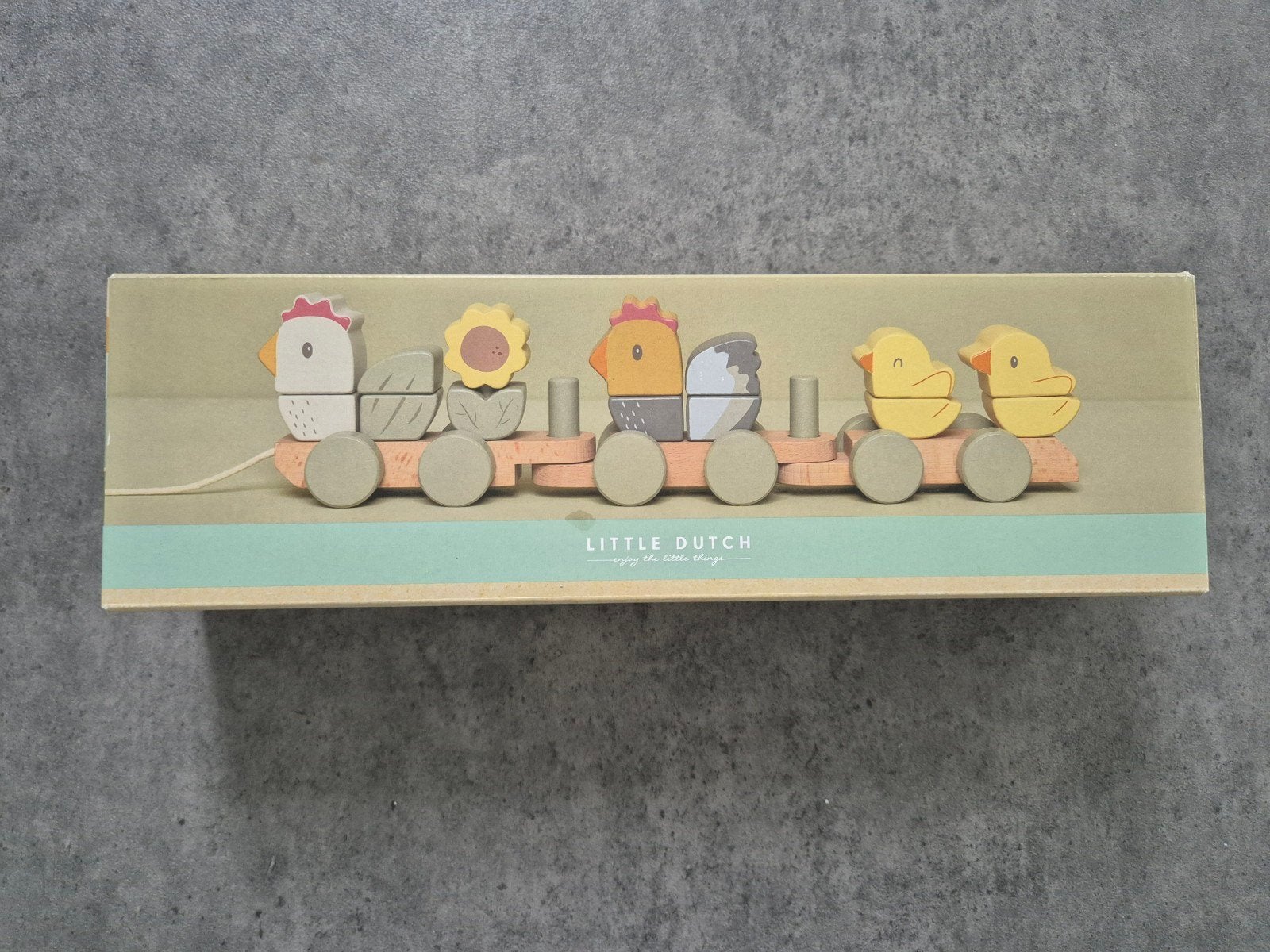 Little Dutch houten trein met dieren - nieuw in de doos, Ophalen, Nieuw, Overige typen, Met wieltjes