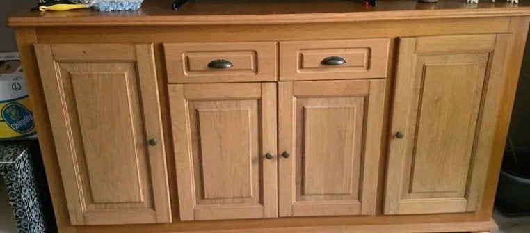 Stevig houten dressoir - Gratis af te halen, Huis en Inrichting, Kasten | Dressoirs, Ophalen, Gebruikt, 150 tot 200 cm, 25 tot 50 cm