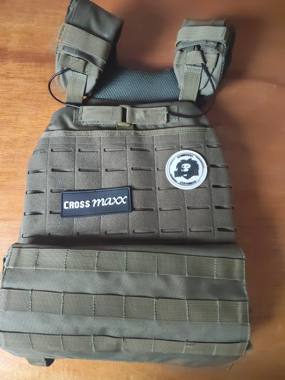 Lifemaxx Crossmaxx Tactical Vest 9 kg – Gewichtsvest Groen, Sport en Fitness, Ophalen, Zo goed als nieuw, Overige typen