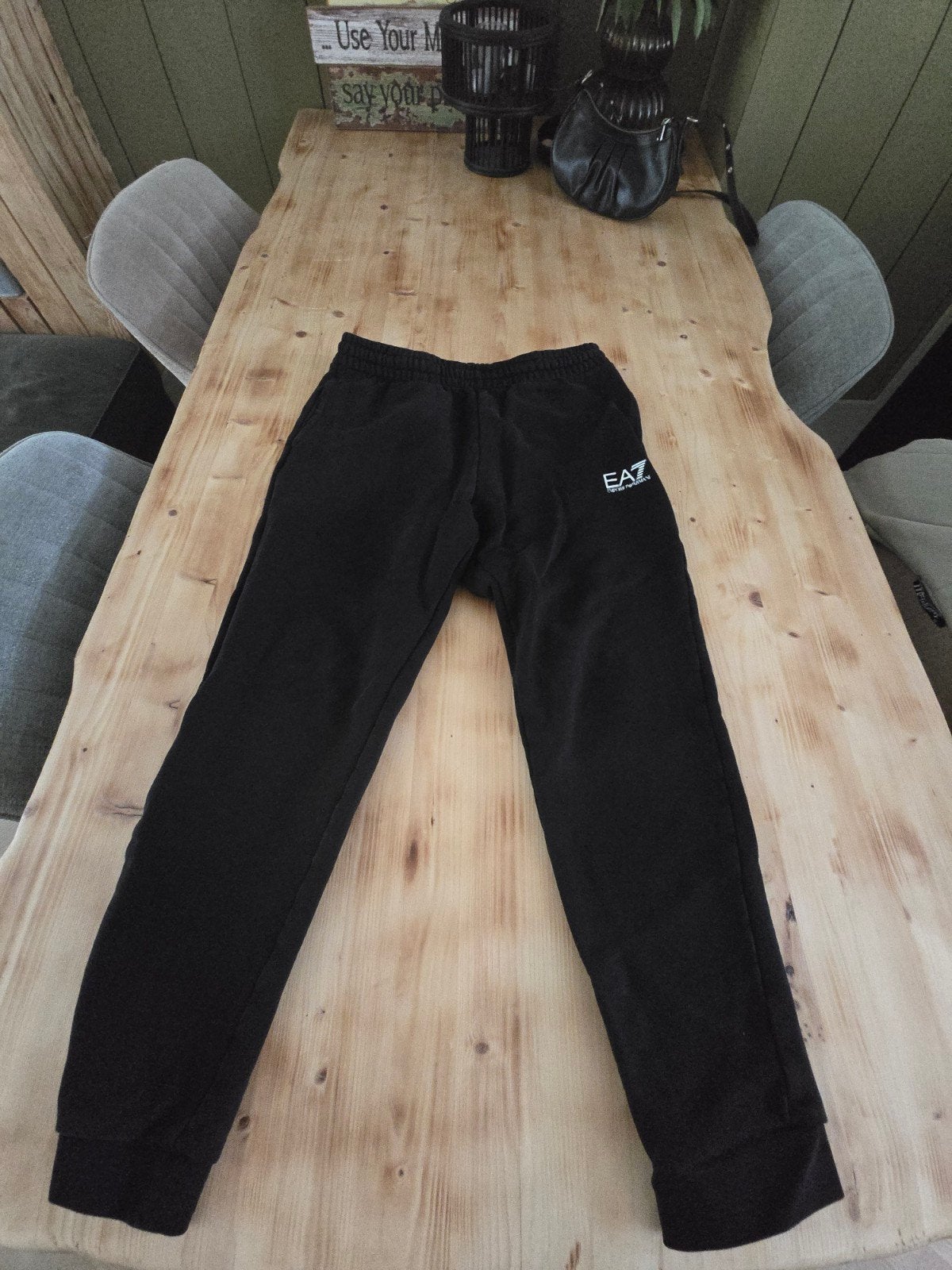 EA7 Emporio Armani Joggingbroek Zwart Maat M, EA7 Emporio Armani, Maat 48/50 (M), Zwart, Ophalen of Verzenden