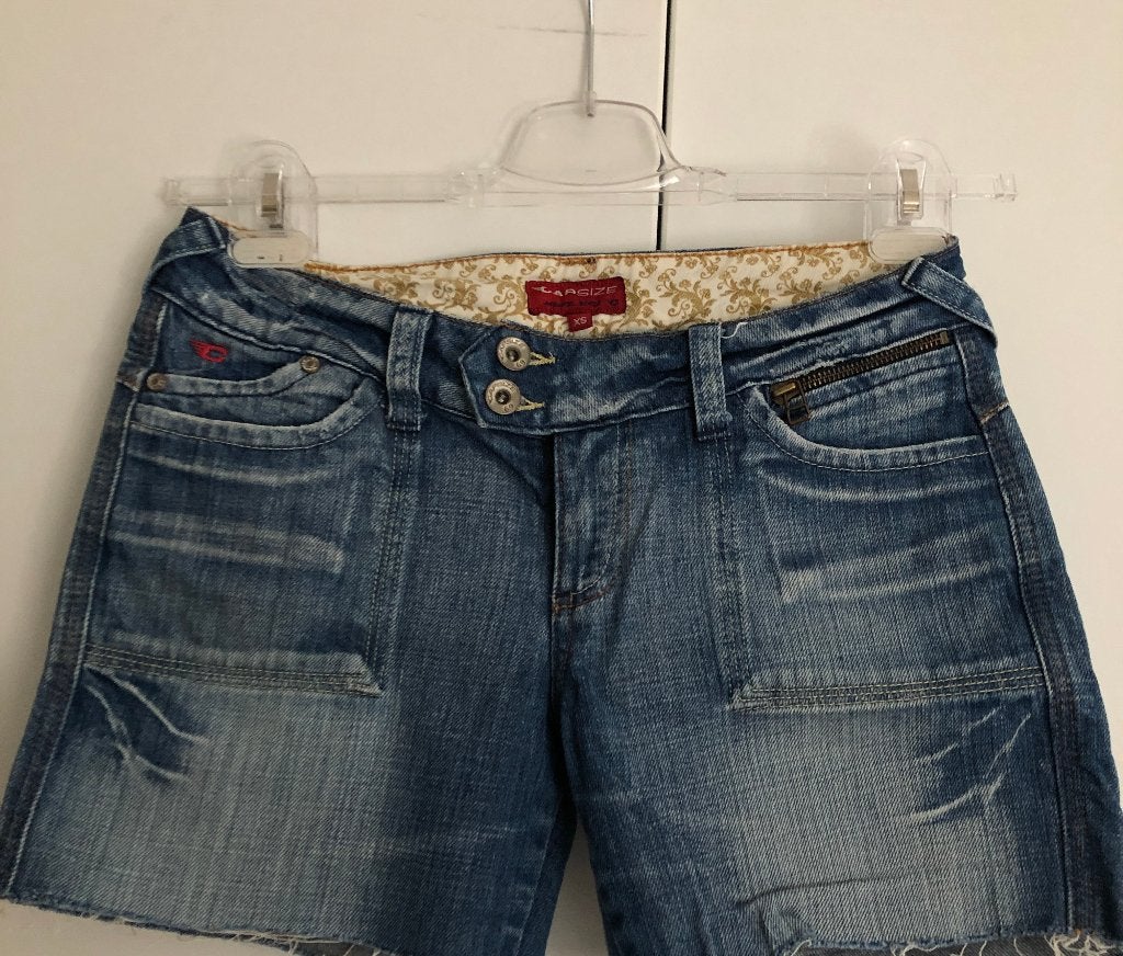 Capsize dames jeans short, Ophalen, Kort, Blauw, Capsize