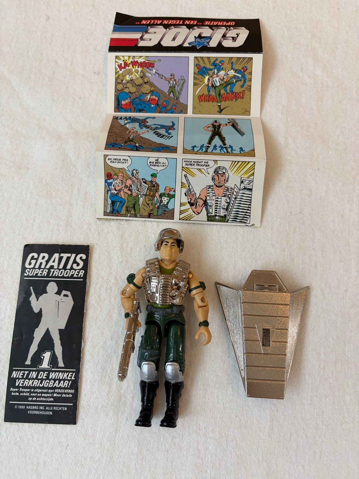 G.I. Joe Super Trooper actiefiguur met gebroken elleboog, Ophalen of Verzenden, Gebruikt