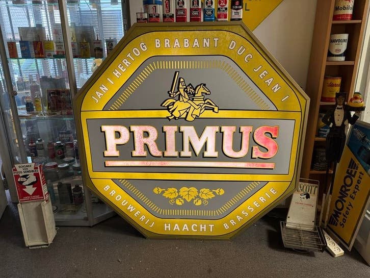 Vintage Primus Brouwerij Haacht Lichtbak Reclamebord, Verzamelen, Ophalen, Gebruikt, ., Lichtbak of (neon) lamp
