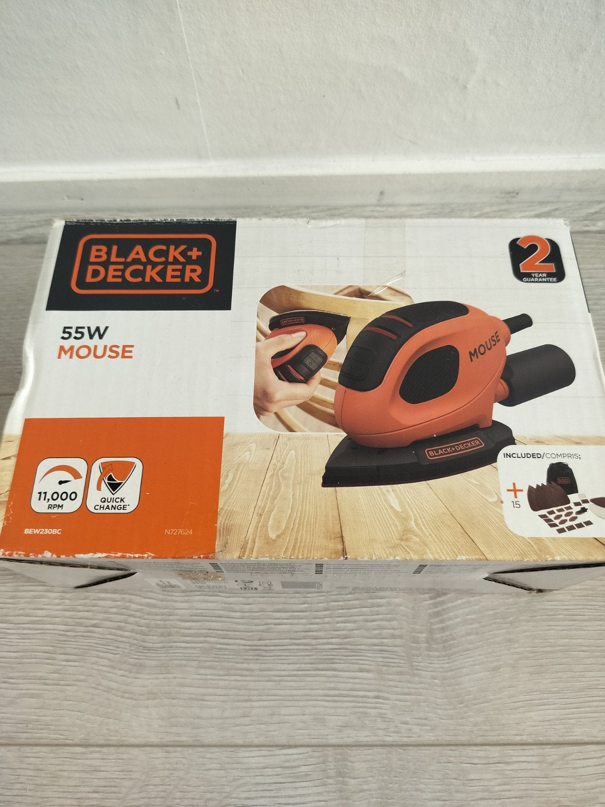 black+decker 55 w mouse, Ophalen of Verzenden, Minder dan 600 watt, Vlakschuurmachine