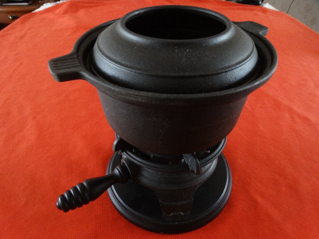 Fondueset gietijzer Fabr. "Castirone" France, Ophalen of Verzenden, Gebruikt, Brander, Fondueset
