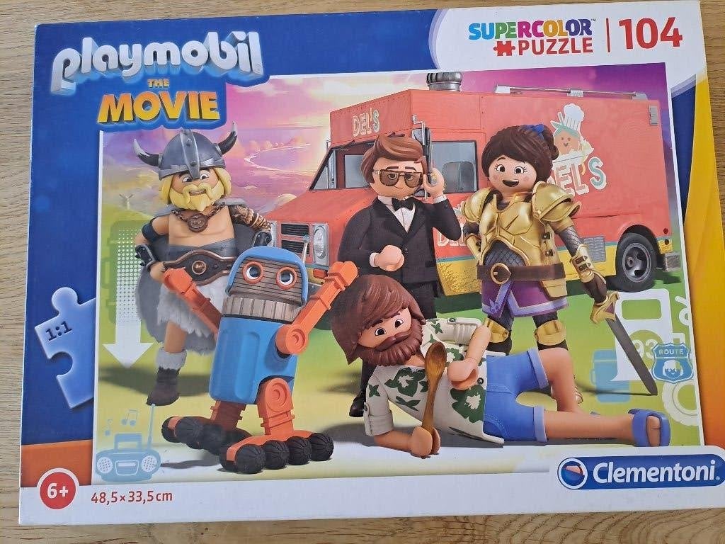 KINDERPUZZEL. PLAYMOBILE. THE MOVIE. 104 STUKJES., Ophalen of Verzenden, Meer dan 50 stukjes, Gebruikt, 4 tot 6 jaar