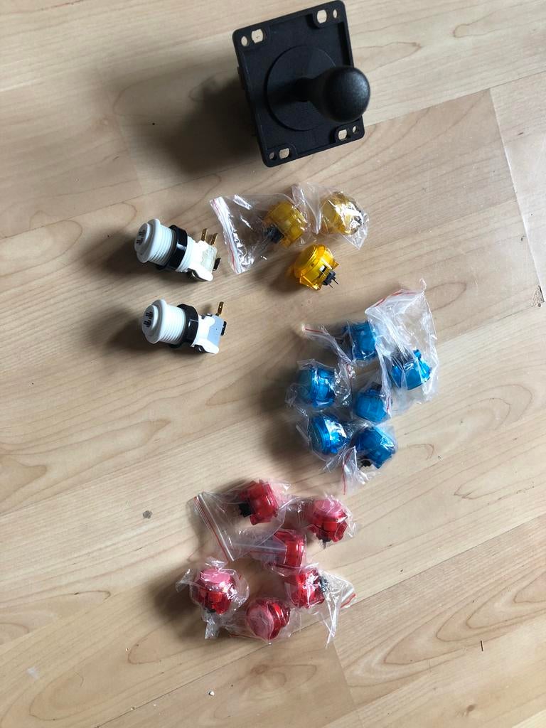 Arcade Knoppen en Joystick Set - 17 Knoppen & Inbouw Joystic, Ophalen of Verzenden, Nieuw