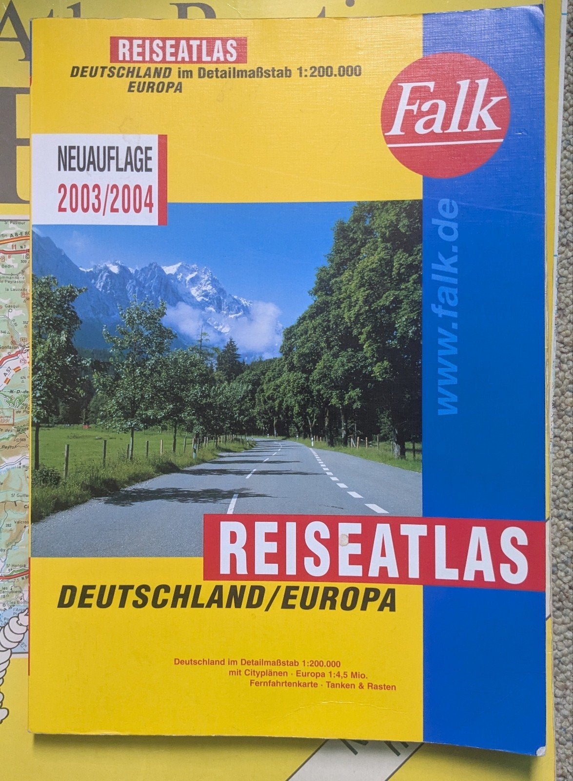 5 wegen atlassen Duitsland, Frankrijk, Engeland (Michelin)2, Gelezen, Overige atlassen, 1800 tot 2000, Europa Overig
