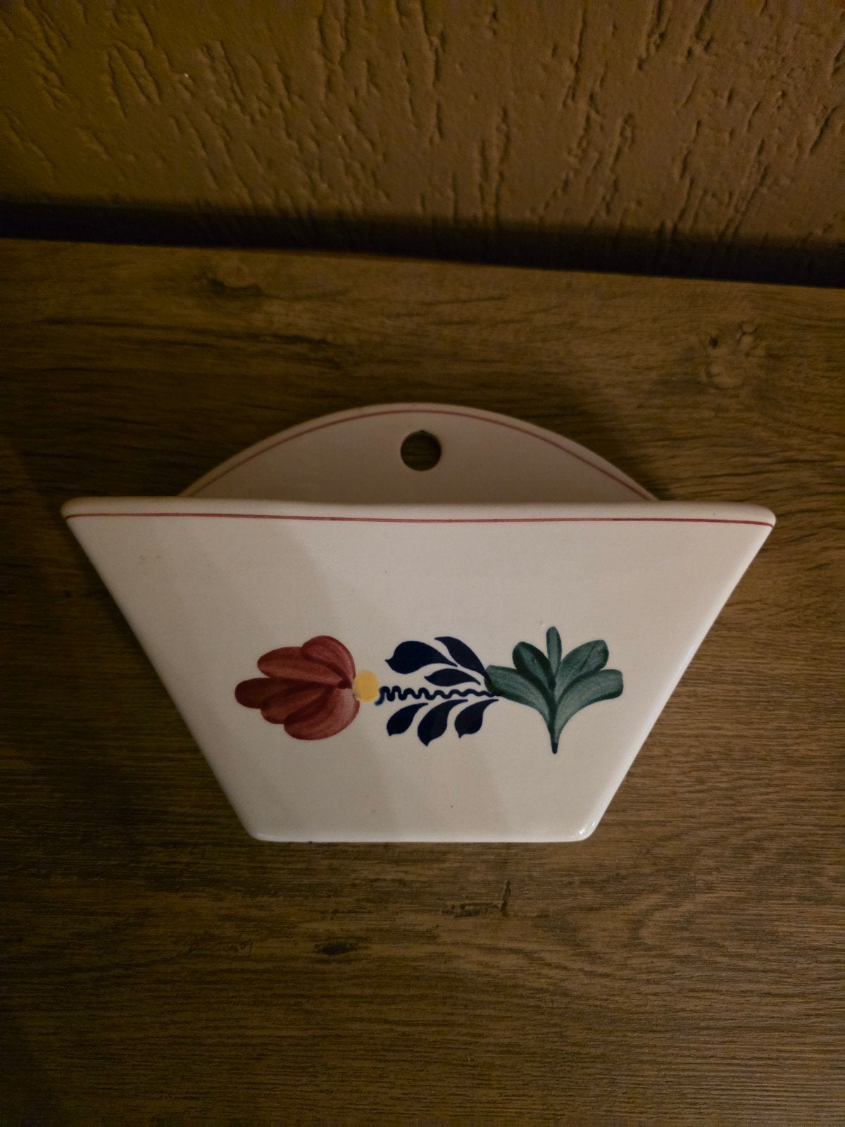 Boch Frères Boerenbont Wandvaasje - Handgeschilderd, Ophalen of Verzenden