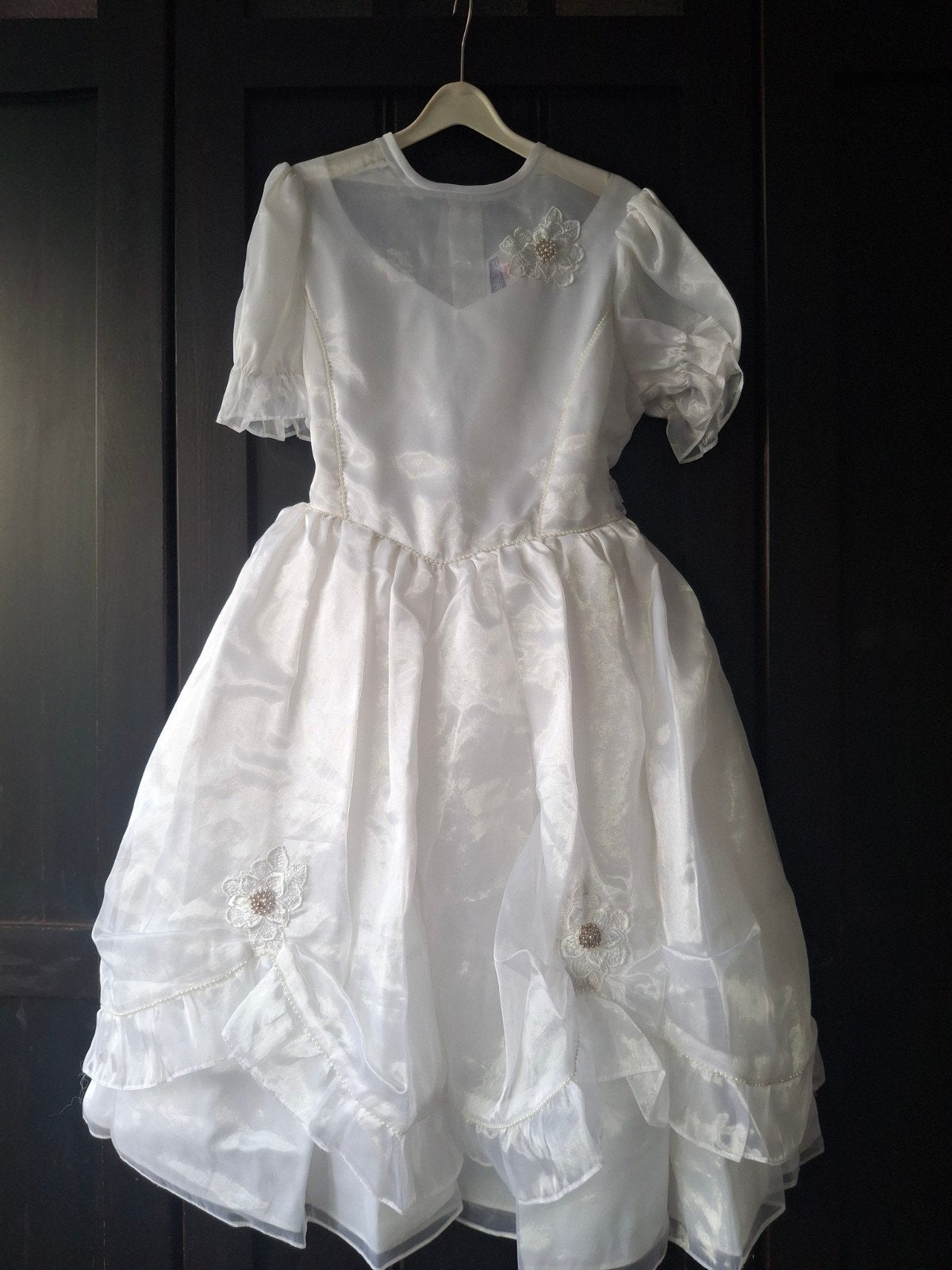 Witte bruidsmeisjes/feest jurk kindermaat 28, Kinderen en Baby's, Ophalen of Verzenden, Gebruikt, Little star, Meisje