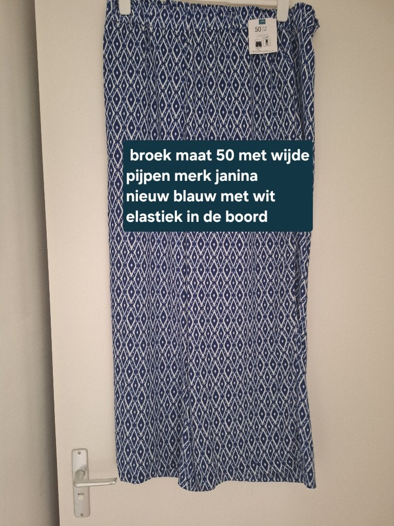 broek maat 50, Nieuw, Janina, Broek of Spijkerbroek, Verzenden