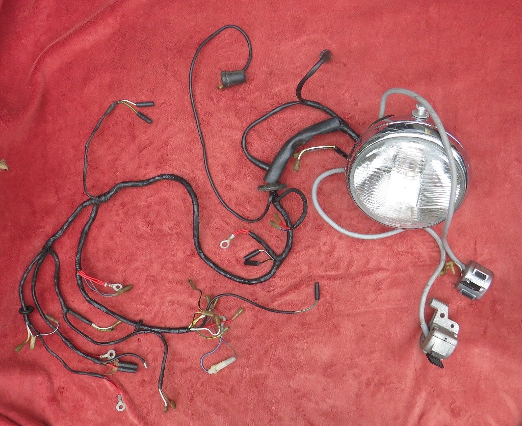 BSA Triumph Norton Lucas koplamp, draadboom schakelaars, Motoren, Onderdelen | Oldtimers, Ophalen of Verzenden, Gebruikt