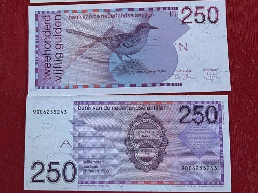 Nederlandse Antillen 250 gulden 1986 UNC, Postzegels en Munten, Bankbiljetten | Nederland, Ophalen of Verzenden