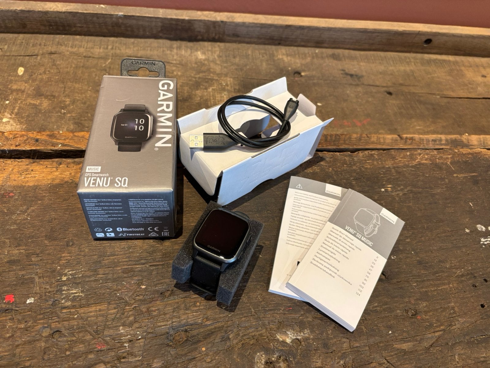Garmin venu SQ music zwart, Ophalen, Zo goed als nieuw, Zwart, Android