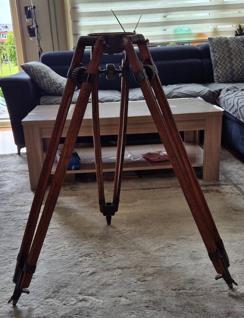 Houten Arri Film of Camera statief met extra onderdeel erbij, Ophalen of Verzenden, Zo goed als nieuw, 150 tot 175 cm, Driepoot
