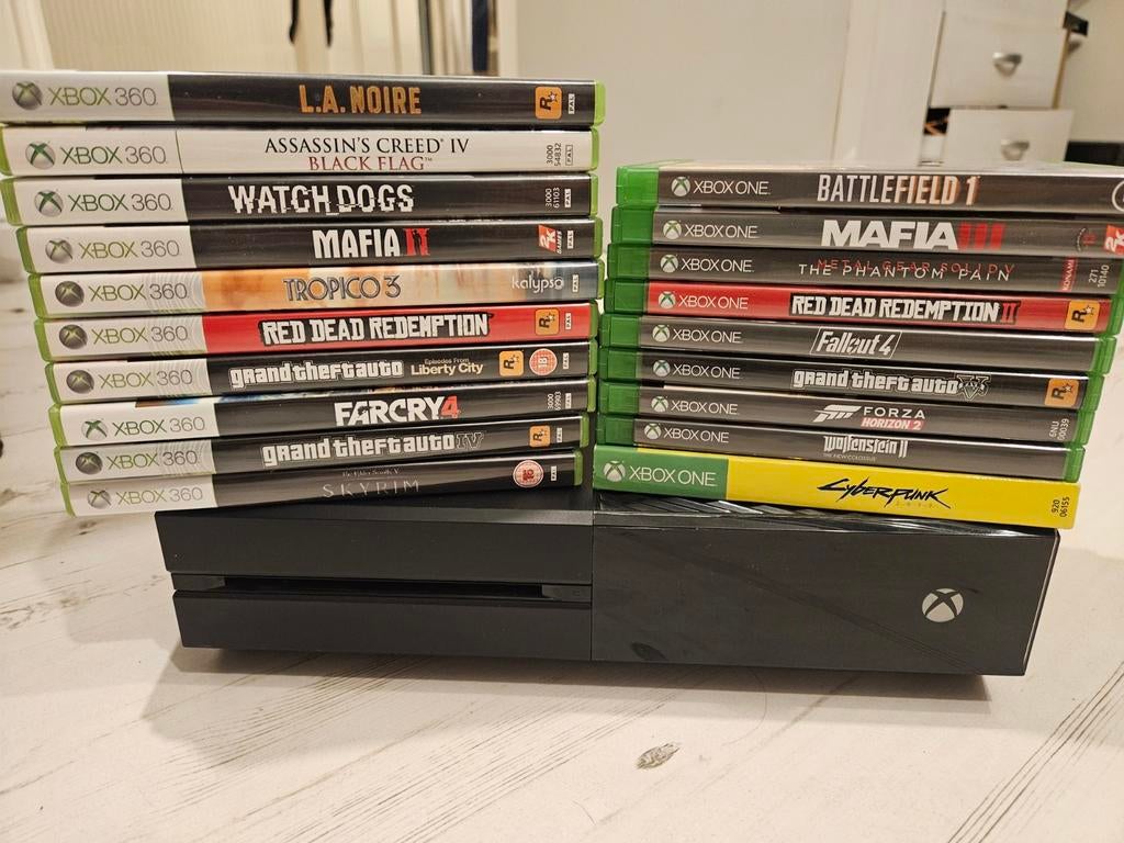 Xbox One 500GB Bundel | 19 Games incl. Forza Horizon 2, Spelcomputers en Games, Spelcomputers | Xbox One, Gebruikt, Xbox One, 500 GB