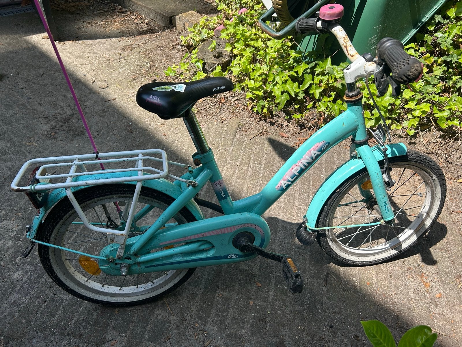 Alpina Girl Power Kinderfiets 16 inch, Ophalen, Gebruikt, Terugtraprem, 16 tot 20 inch