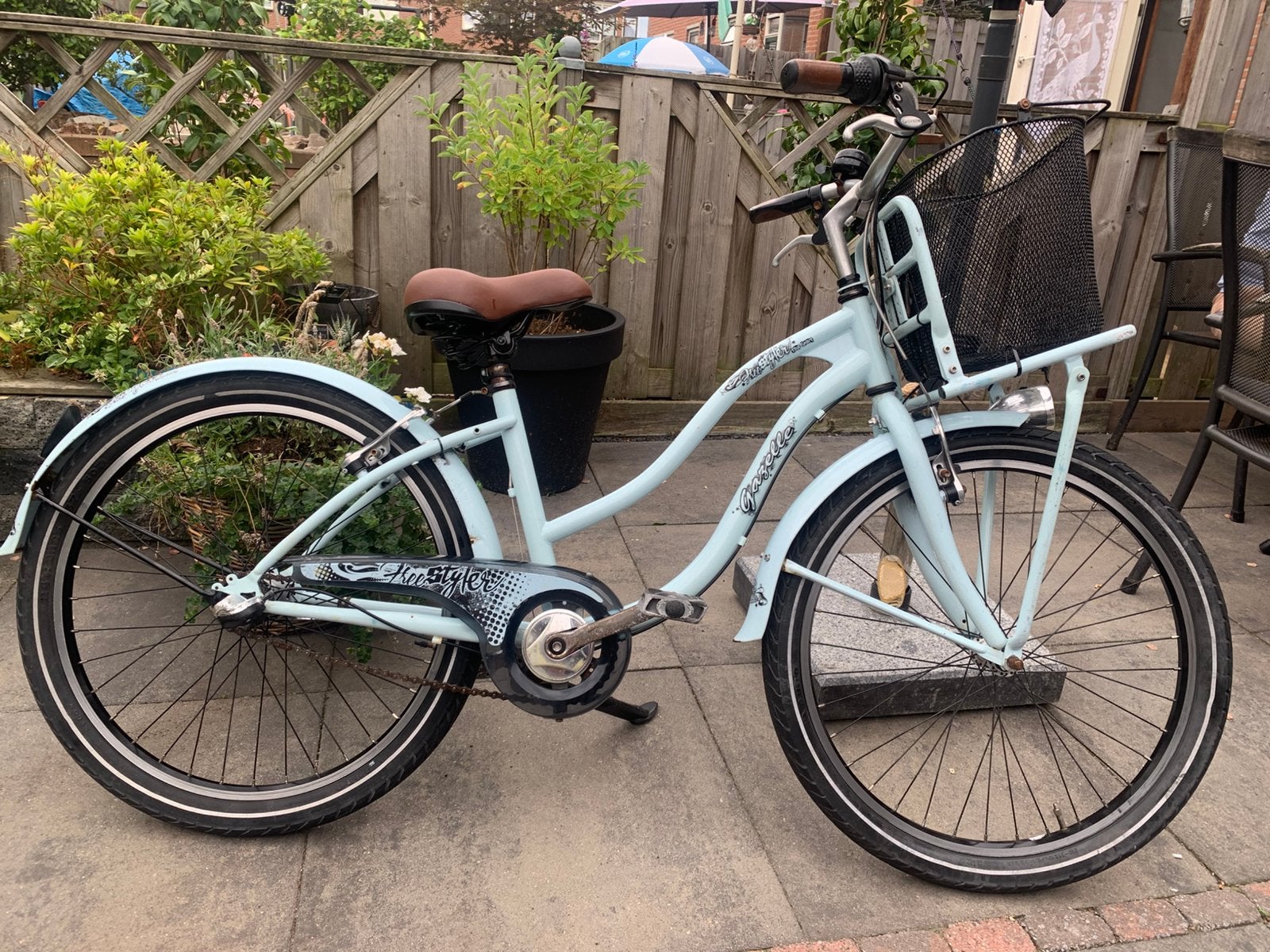 GAZELLE MET TRANSPORTREK + MAND -3  VERSN - 24 INCH, Ophalen, Gebruikt, 24 inch, Versnellingen