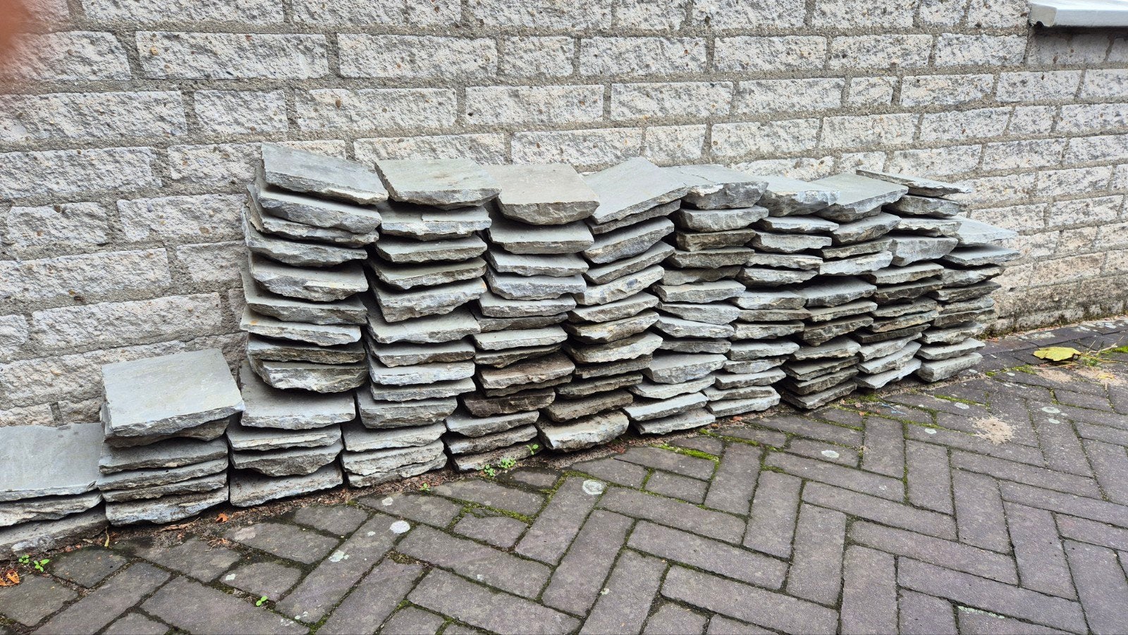 Gebruikte natuursteen terrastegels - Diverse maten, Tuin en Terras, Tegels en Klinkers, Ophalen, Gebruikt, 5 tot 10 m², Natuursteen