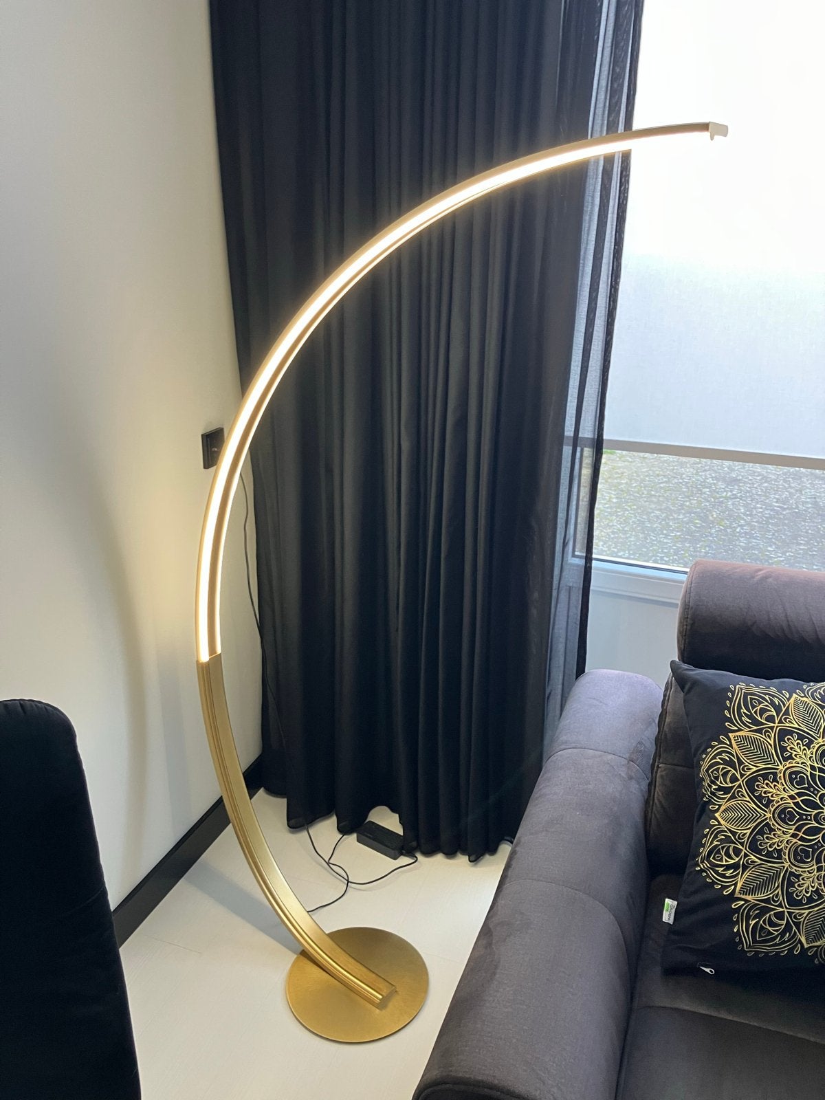 Paul Neuhaus LED Vloerlamp Goud - ZigBee Smart Home, Ophalen, Overige fittingen, Zo goed als nieuw, Metaal