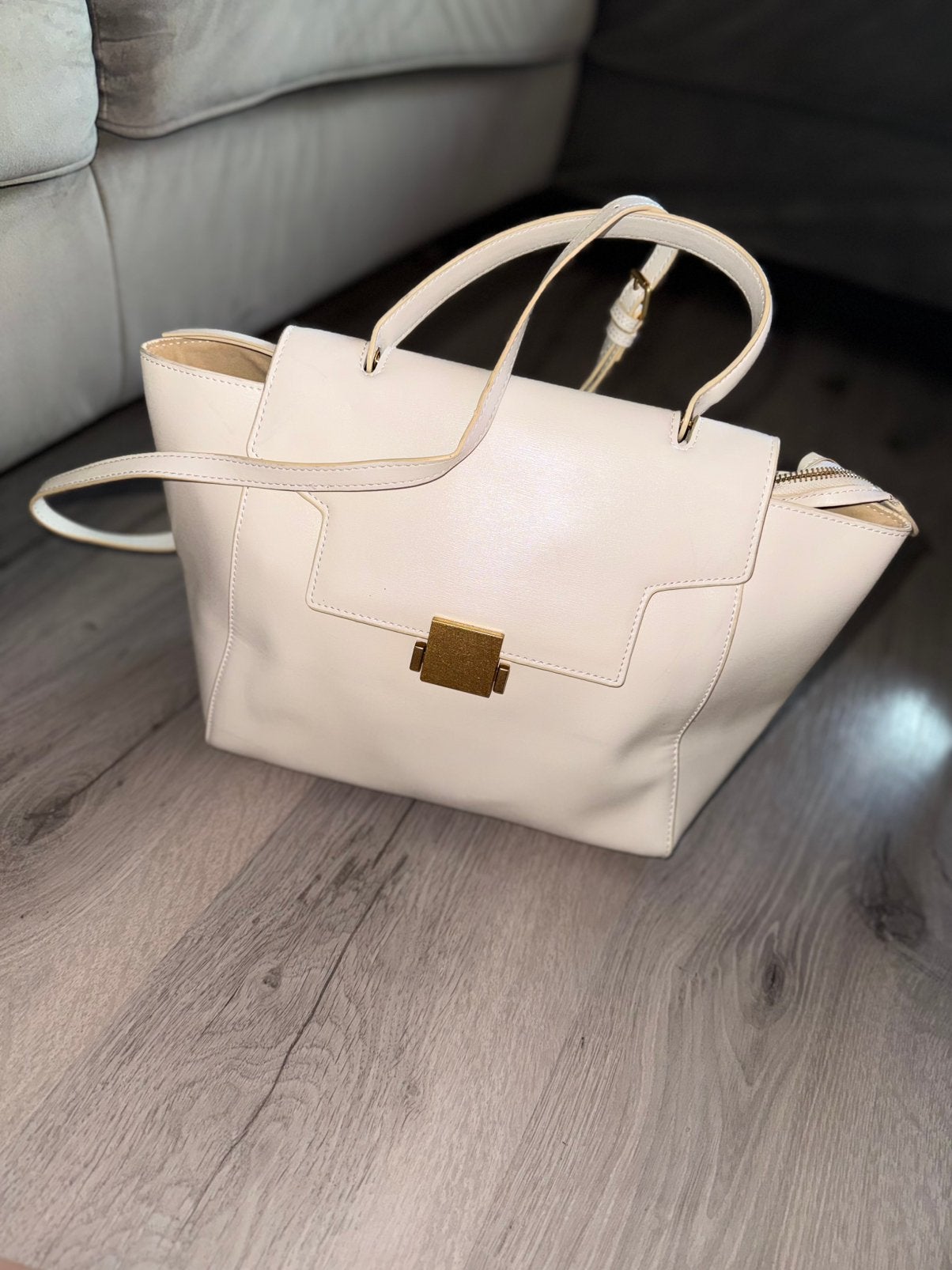 Off white tas, Ophalen of Verzenden, Zo goed als nieuw, Wit, Schoudertasje
