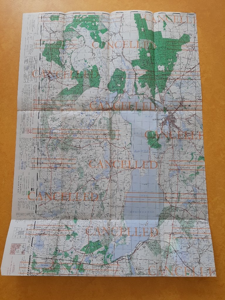 gecancelde Allied plattegrond Juni 1945 Duitsland + Hillegom, Gelezen, Ophalen of Verzenden, Landkaart, 1800 tot 2000
