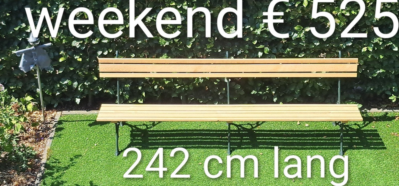 gietijzeren tuinbank.   eikenhout, Ophalen of Verzenden, Gebruikt, Metaal