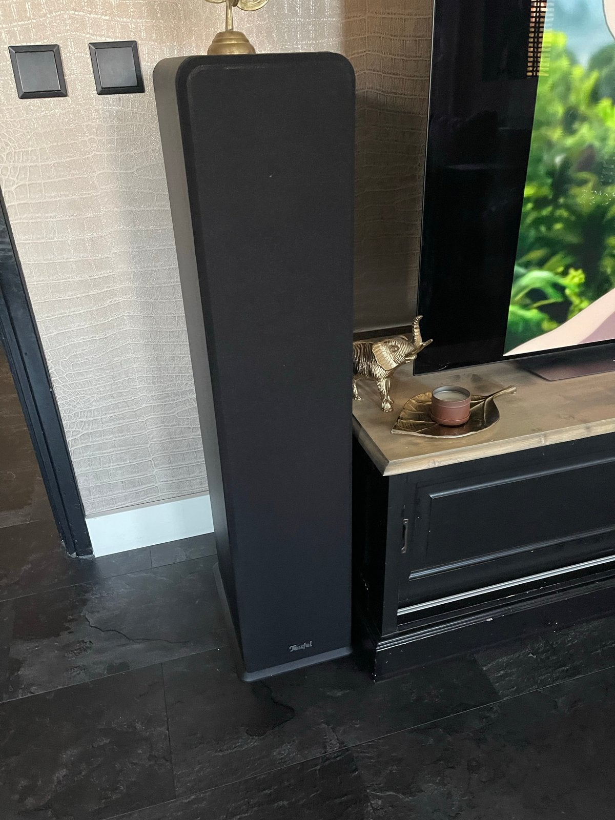 Teufel Geluidsset: 2x UL 40 Speakers & AC Receiver met CD, Gebruikt, Speakerset, Ophalen of Verzenden, 150 watt of meer