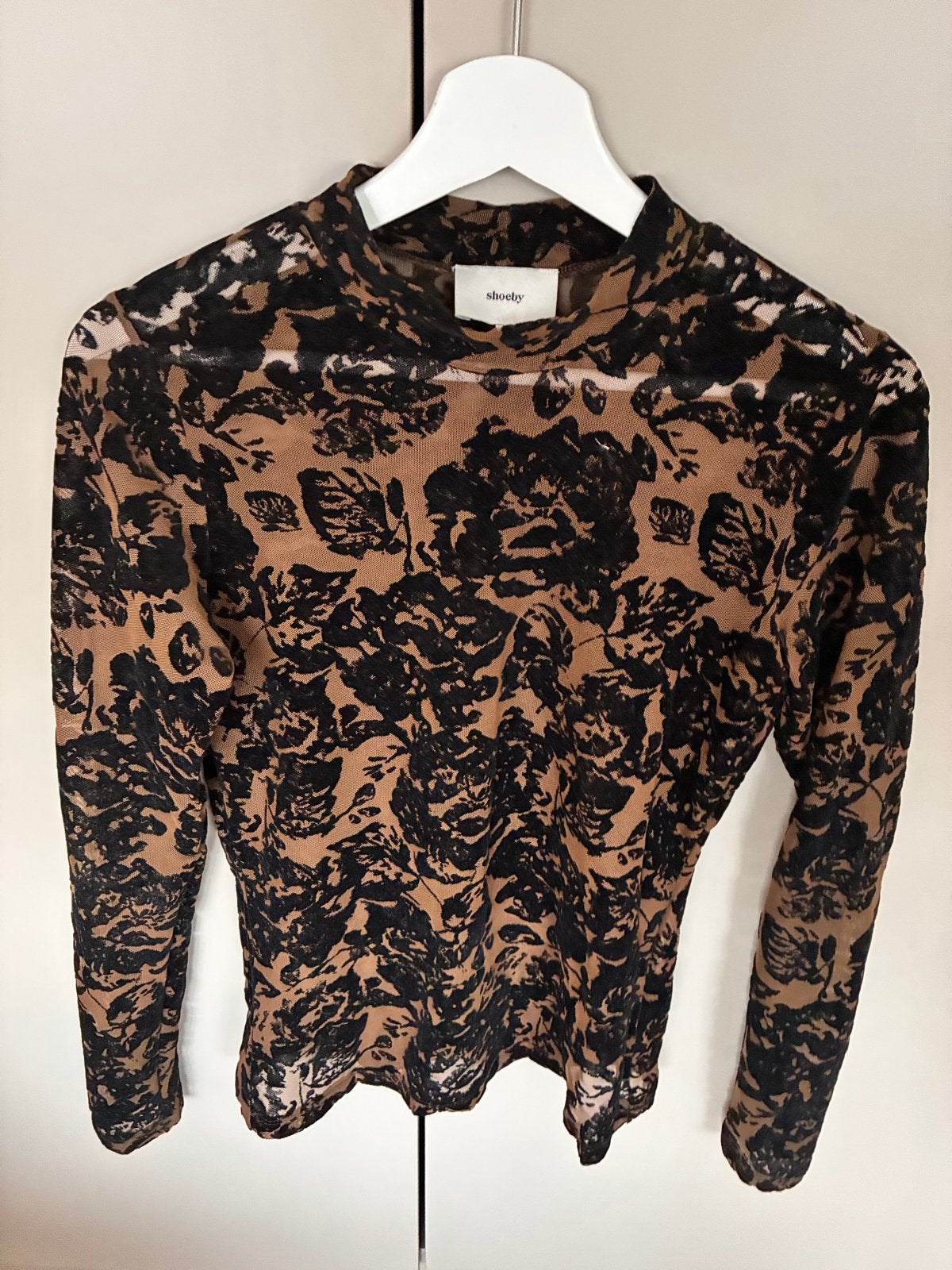 Shoeby top met lange mouwen en bloemenprint, Bruin, Ophalen of Verzenden, Lange mouw, Maat 36 (S)