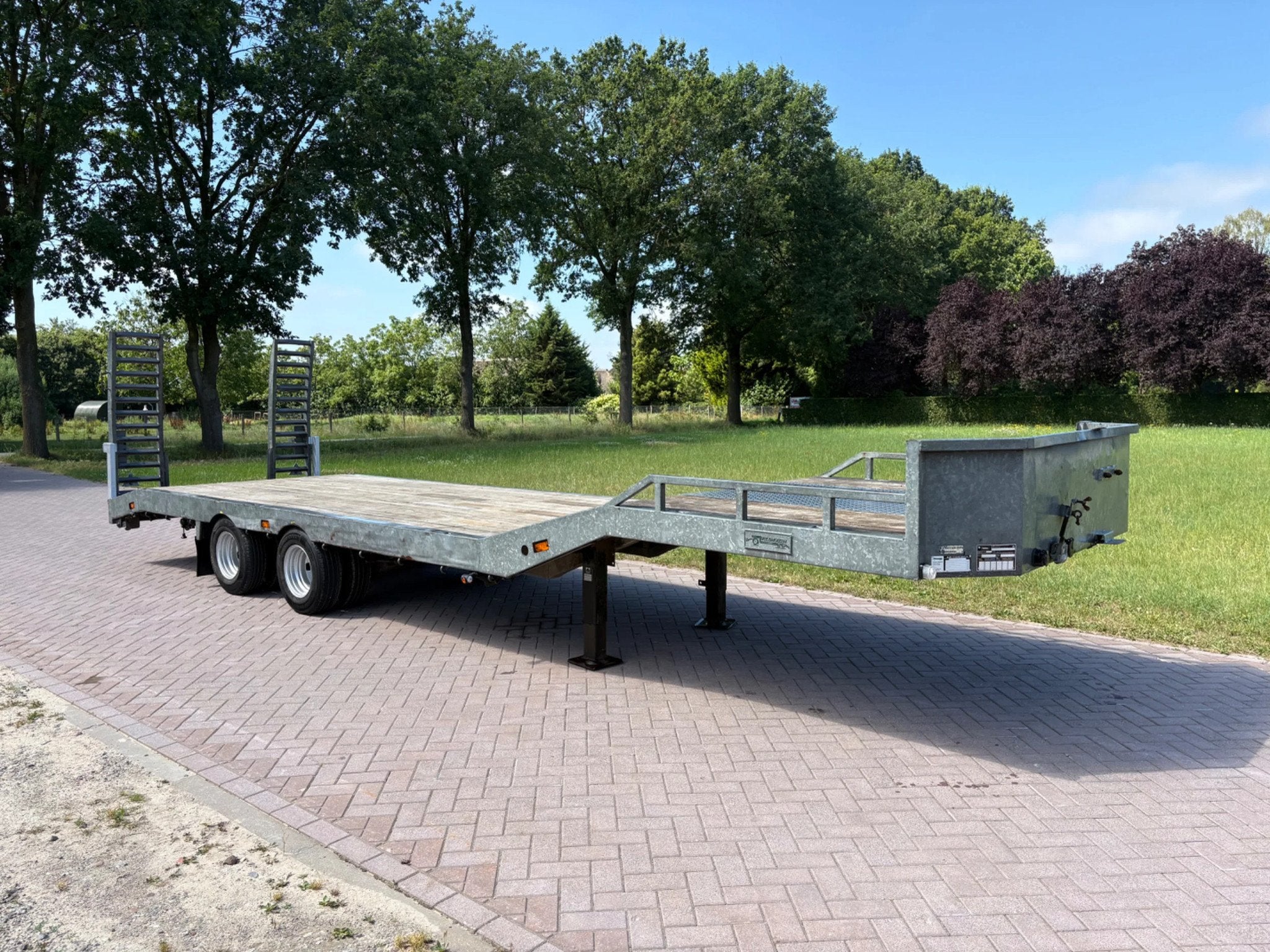 VELDHUIZEN Be oplegger semi dieplader 9 TON (bj 2006), Auto's, Vrachtwagens, Bedrijf, Te koop, Aanhangers en Opleggers, Overige brandstoffen