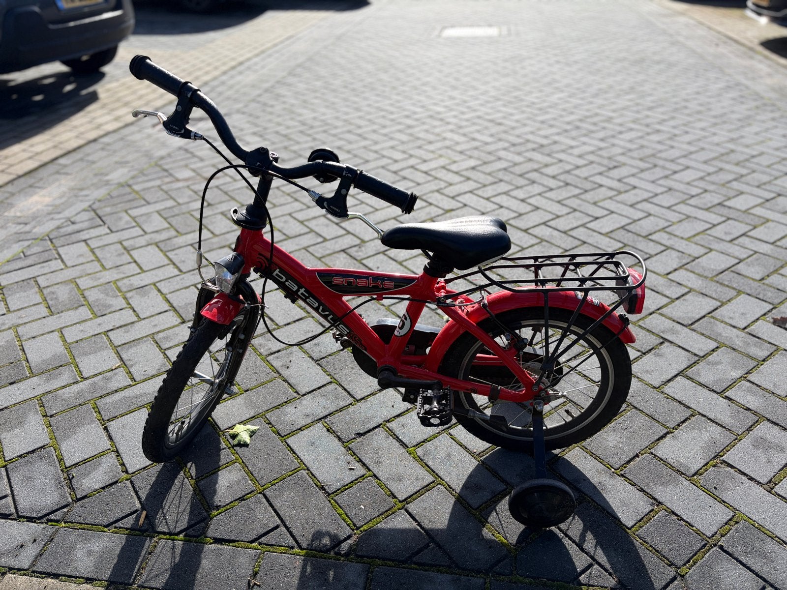 Batavus Snake 16 inch kinderfiets met zijwieltjes, Ophalen, Terugtraprem, Zijwieltjes, 16 tot 20 inch
